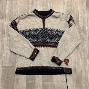 Dale Of Norway Vintage Wool USA Olympic Quarter Zip Sweater